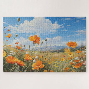 Flower Field Jigsaw Puzzle, 1014 pcs. 30"x20" Puzzle
