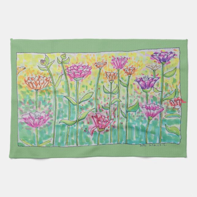 Flower Field Kitchen Towel (Horizontal)