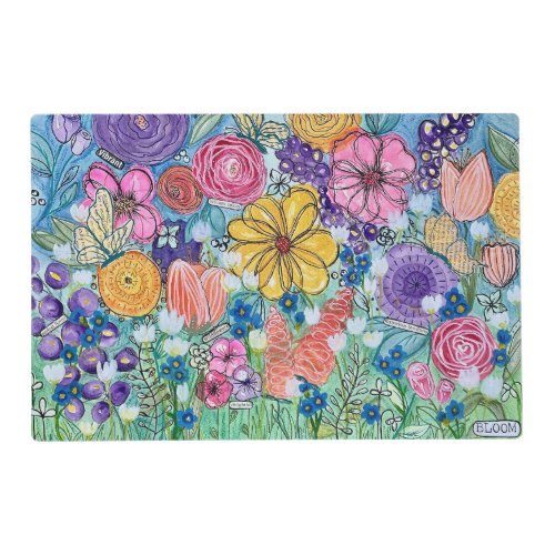 Flower Field Laminated Placemat