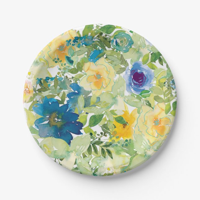 Flower Field Paper Plates (Front)