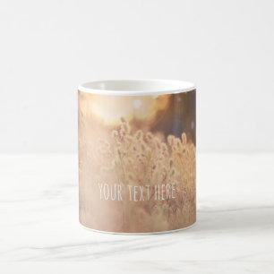 Flower Field Rustic Country Sunset Dusk Custom Coffee Mug