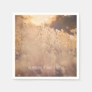 Flower Field Rustic Country Wedding Reception Paper Napkins