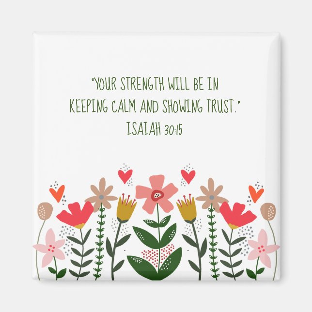 Flower Fields White Magnet (Front)