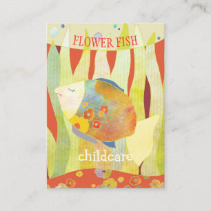 Flower Fish Childcare Daycare Business Card