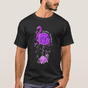 Flower Flamingo Hope Overdose Awareness Ribbon T-Shirt