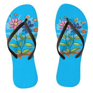flower flip flops