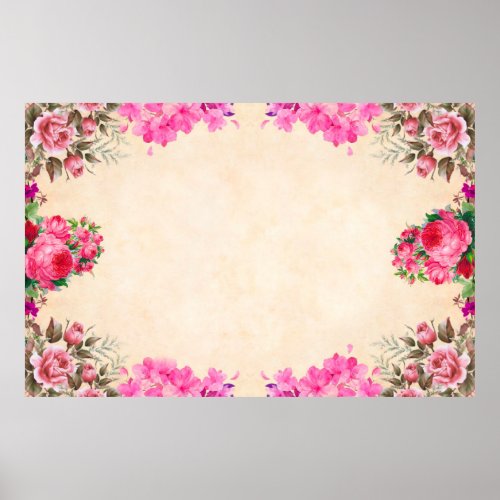 Flower floral background paper poster