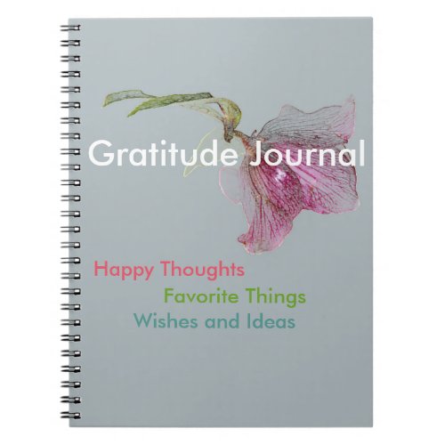 Flower Floral Gratitude Notebook