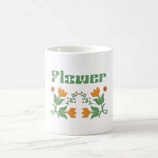 Flower” floral mug design