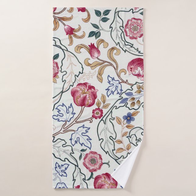 Flower, Floral Pattern, William Morris Bath Towel (Bath Towel)