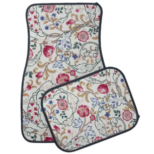 Flower, Floral Pattern, William Morris Car Floor Mat