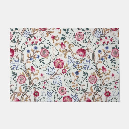 Flower Floral Pattern William Morris Doormat