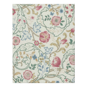 Flower, Floral Pattern, William Morris Faux Canvas Print