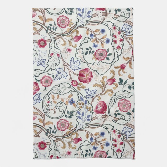 Flower, Floral Pattern, William Morris Kitchen Towel (Vertical)
