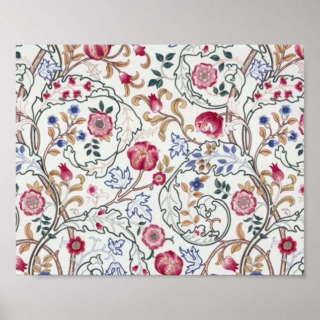 Flower, Floral Pattern, William Morris Poster (Front)