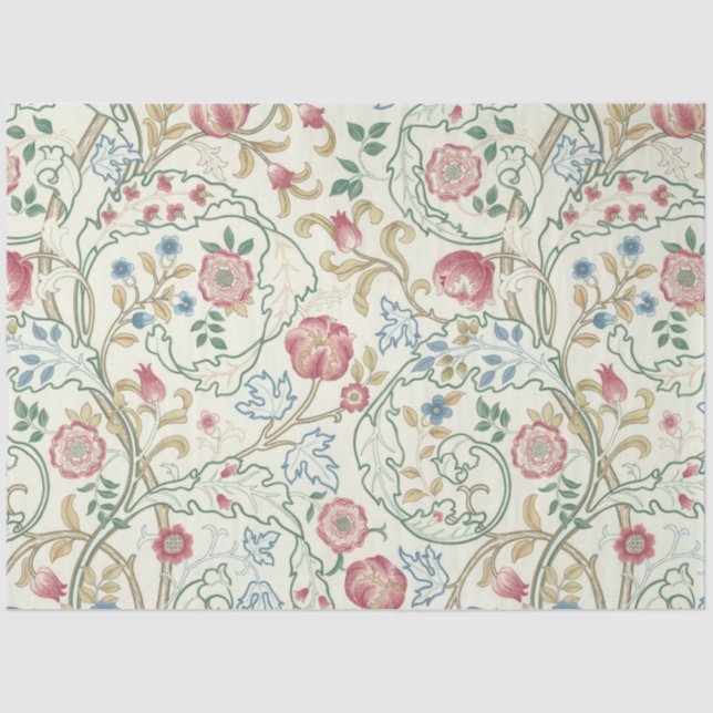 Flower, Floral Pattern, William Morris Tissue Paper (Front)