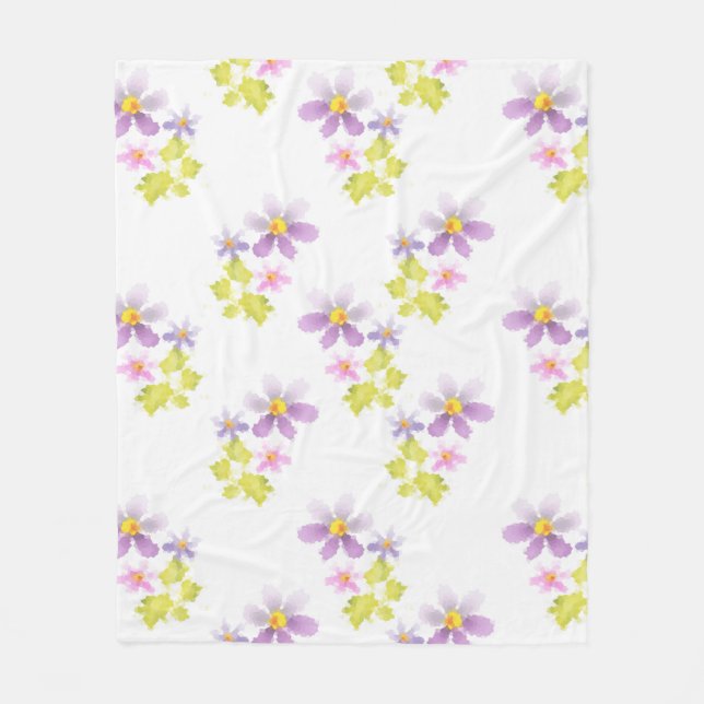 Flower flower mosaic 2 fleece blanket (Front)