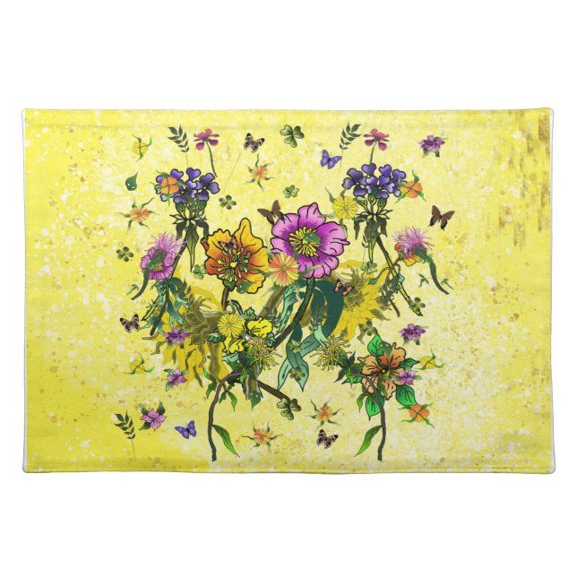 Flower Flurry Cloth Placemat (Front)