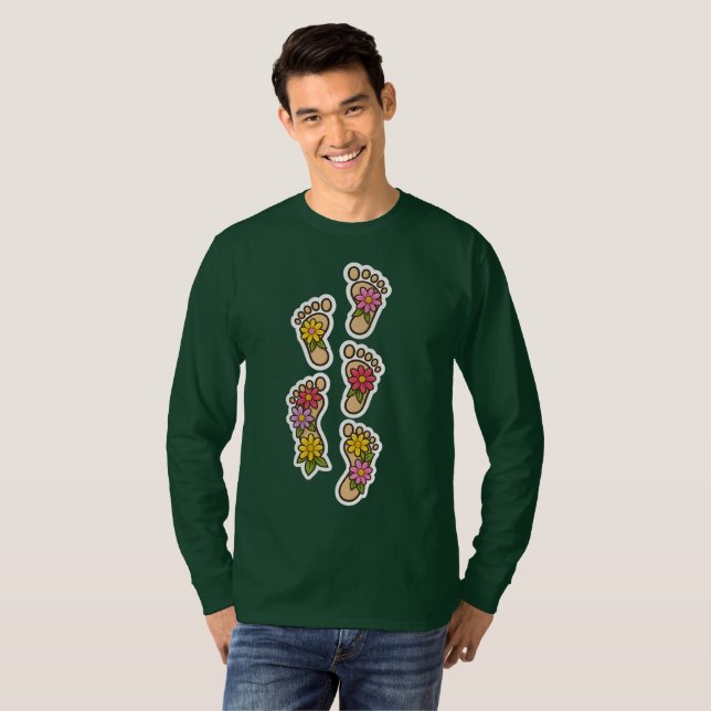 Flower Footprints – Walk in Beauty and Joy T-Shirt (Front Full)