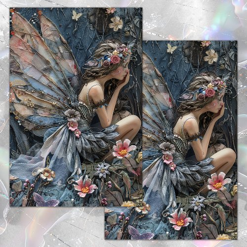 FLOWER FOREST FAIRY DECOUPAGE TISSUE PAPER