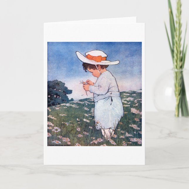 Flower Fortune-telling, Jessie Willcox Smith Card (Front)