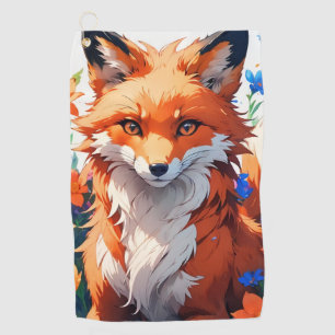 Flower Fox Golf Towel