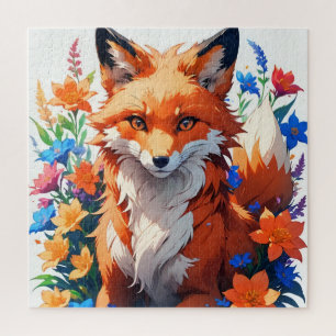 Flower Fox Jigsaw Puzzle