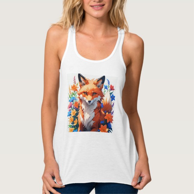 Flower Fox Tank Top (Front)