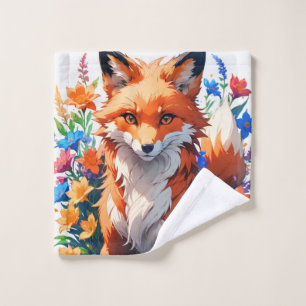 Flower Fox Wash Cloth