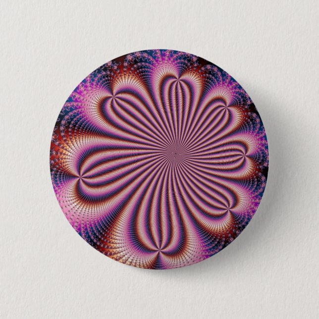 Flower - Fractal Button (Front)