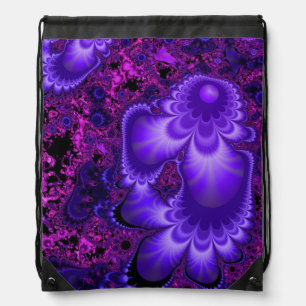 Flower Fractal Drawstring Backpack
