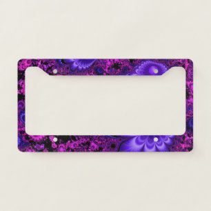 Flower Fractal License Plate Frame