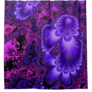 Flower Fractal Shower Curtain