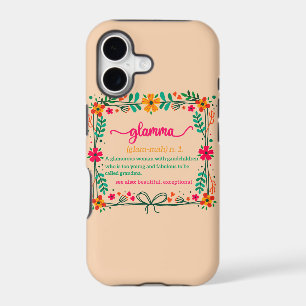 Flower Frame Glamma Grandma Grandmother Definition iPhone 17 Case