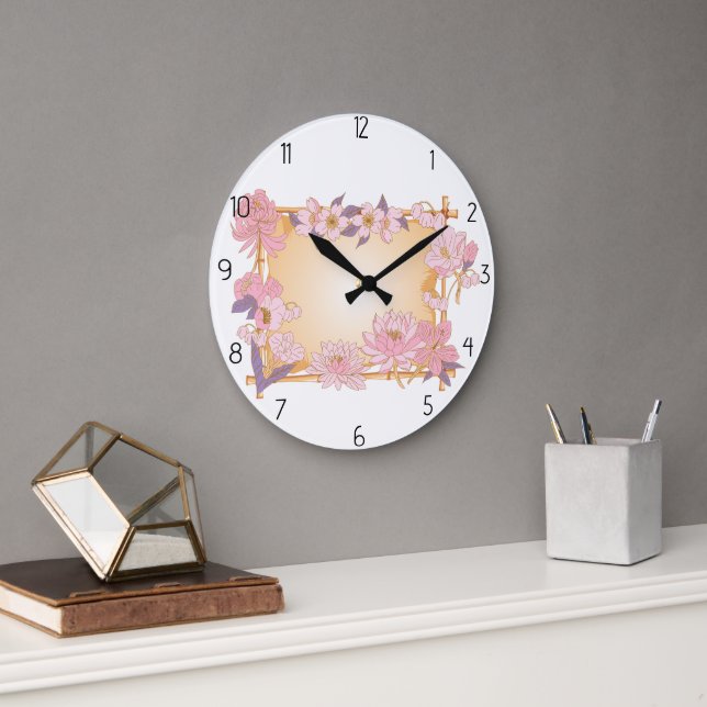 flower frame large clock (Office)