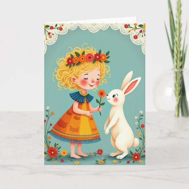 Flower Friend Greeting Card (Front)