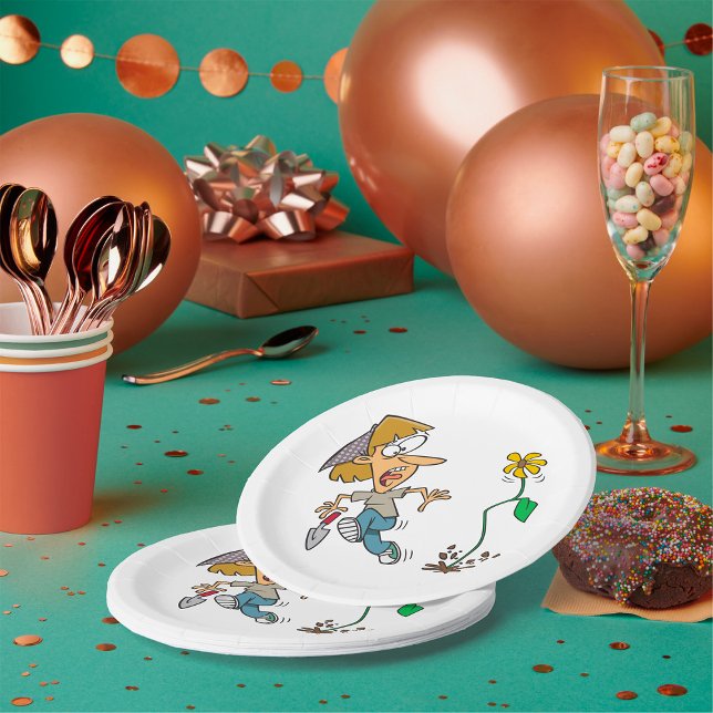 Flower Fright Paper Plates (Creator Uploaded)