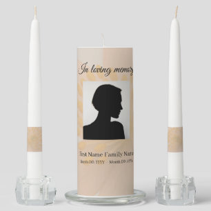 Flower funeral memorial pillar/ taper unity candle set
