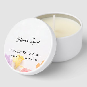 flower funeral mini candle favors