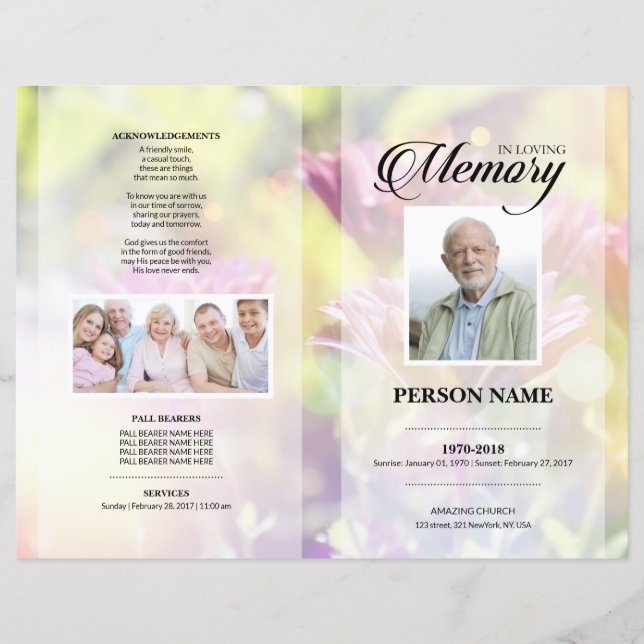 Flower Funeral Template (Front)
