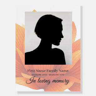 Flower funeral welcome sign foam bord