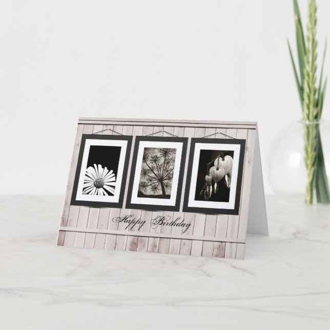 Flower gallery card (customize photos or text) (Front)