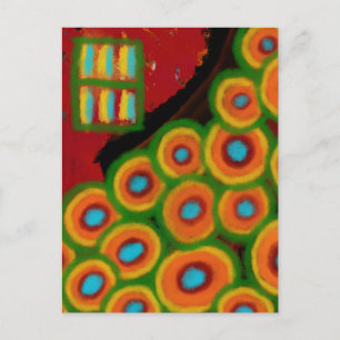Flower Garden, Abstract Digital Painting Postcard