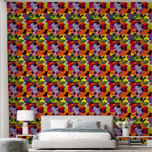 FLOWER GARDEN ABSTRACT WALLPAPER  (Bedroom)