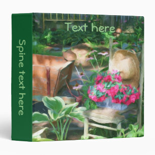 Flower Garden Arrangement Art Personalized 3 Ring Binder