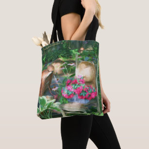 Flower Garden Arrangement Oil Painting  Tote Bag