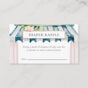 Flower Garden Baby Shower Diaper Raffle Enclosure Card