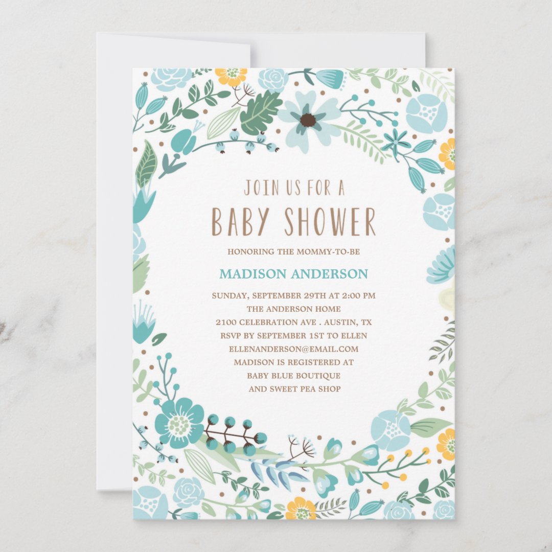 Flower Garden | Baby Shower Invitation | Zazzle