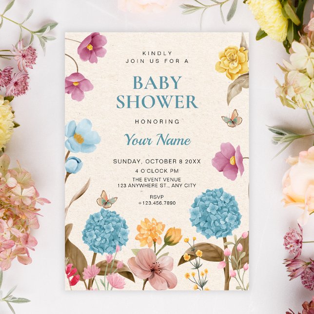 Flower garden baby shower invitation (Creator Uploaded)