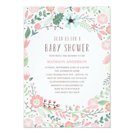 Flower Garden | Baby Shower Invitation | Zazzle.com